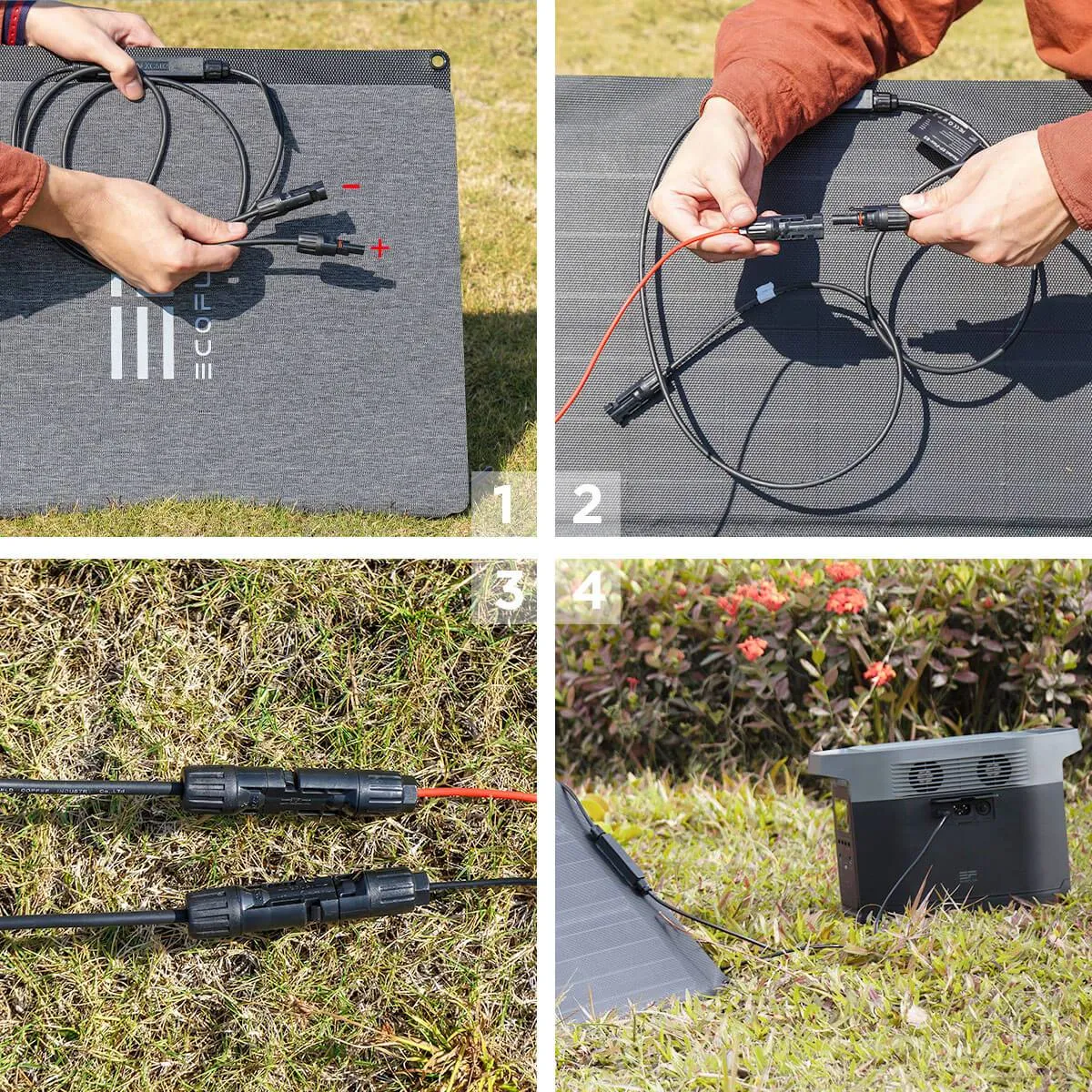 110-Watt Portable Solar Panel, Foldable Solar Charger Chainable for Power Station /Generator, Waterproof for Outdoors