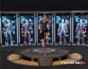 1:12 Iron Man Armor Testing Workshop Display Stage