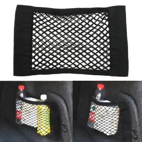 1Pcs Car Organizer Seat Back Storage Mesh Net Bag Strong Magic Tape 40cm x 25cm Luggage Holder Car Trunk Organizer Car Styling