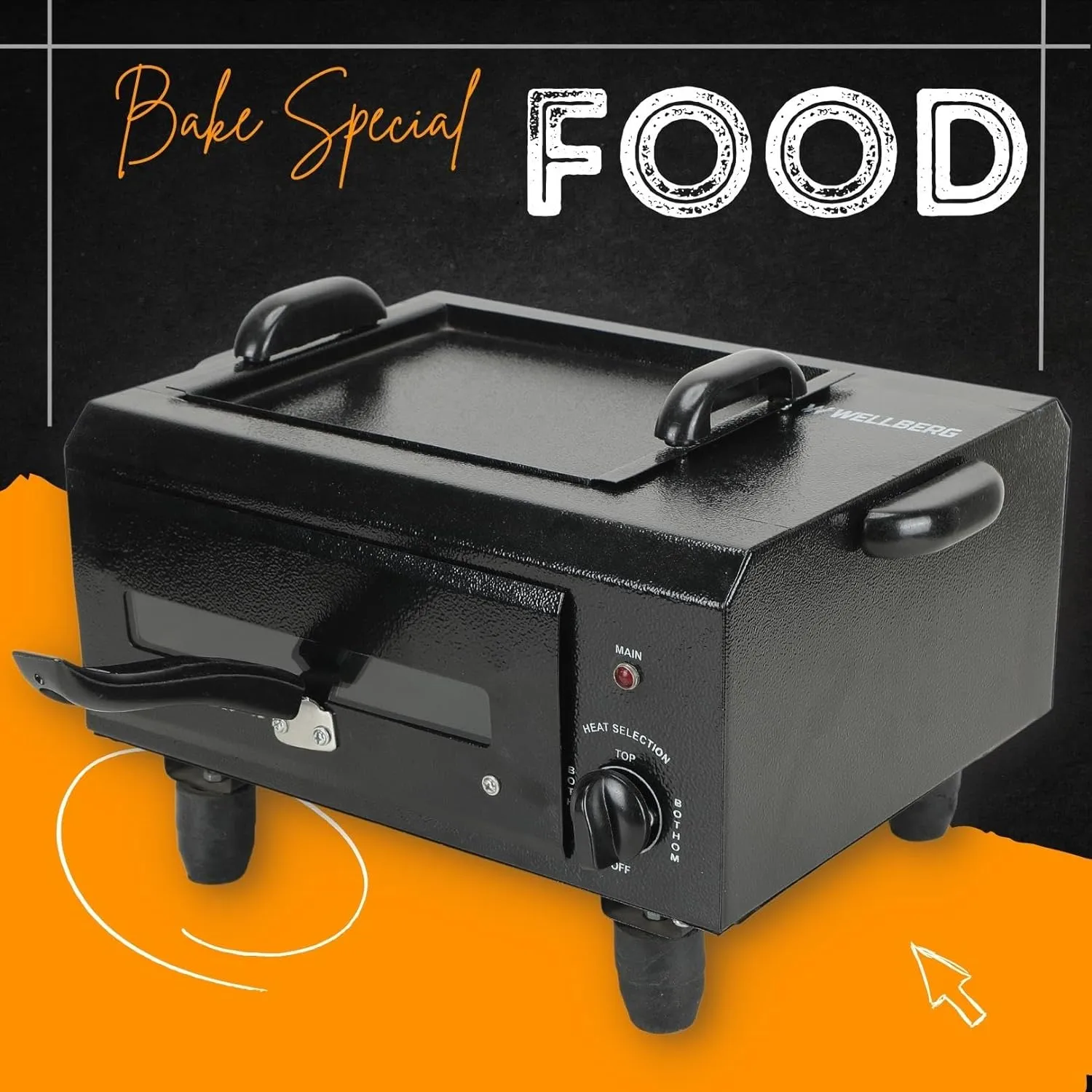 2 in 1 Electric Tandoor & Grill Barbeque 2000 WATT ( 10 INCH BLACK )