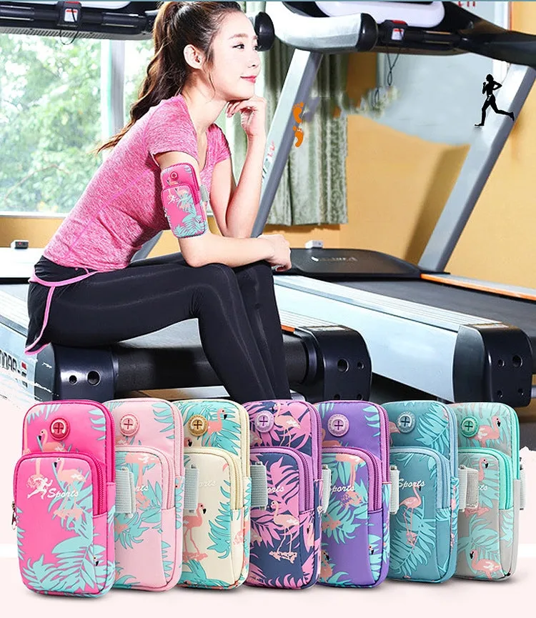 2 PCS B082 Sports Outdoor Arm Bag Mobile Phone Arm Band Running Fitness Mobile Phone Bag, Specification： Large (Lilac)