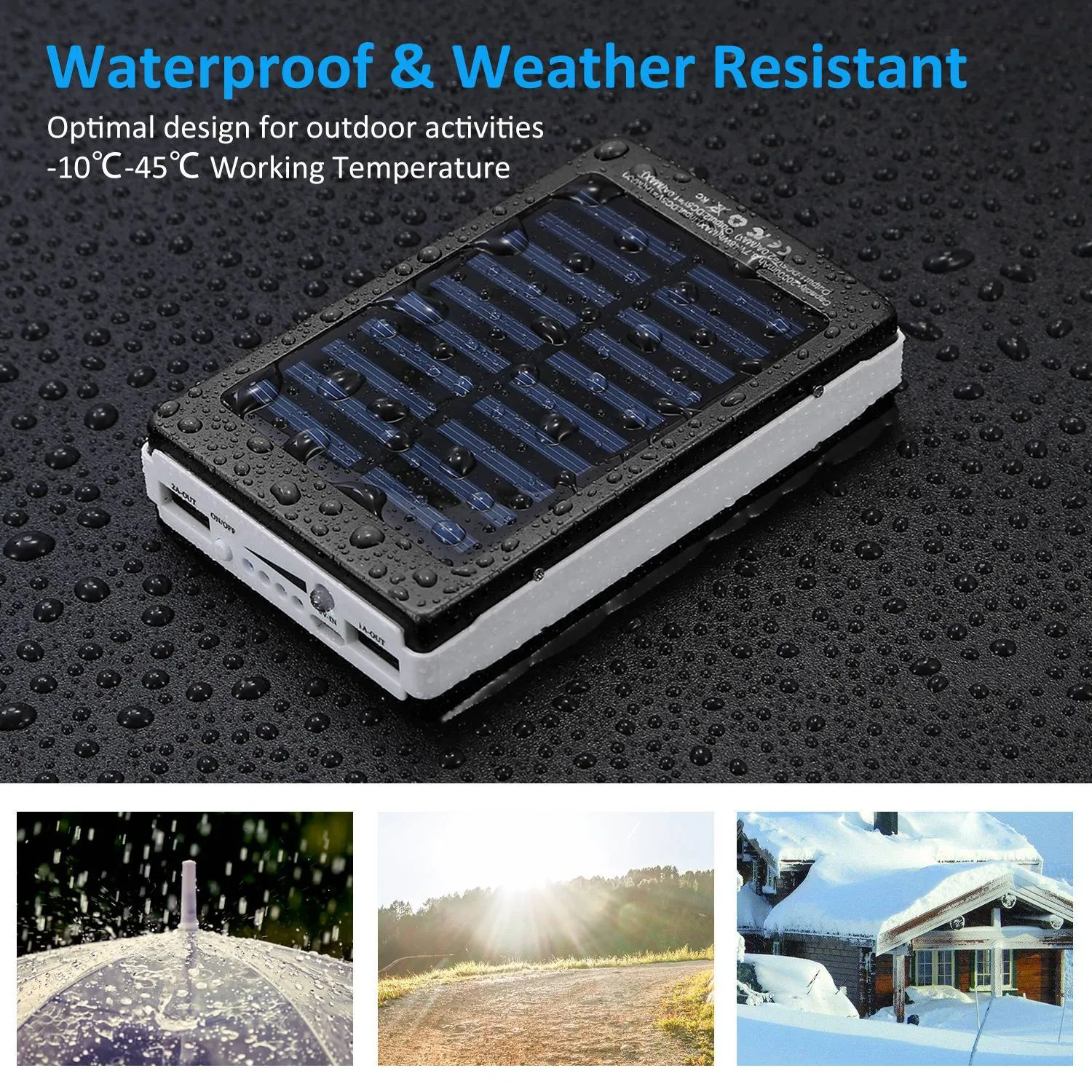 20,000mAh Solar Power Bank