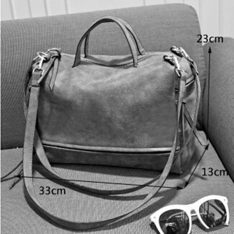 2016 New Arrive Women Shoulder Bag Nubuck Leather Vintage Messenger Bag Motorcycle Crossbody Bags Women Bag