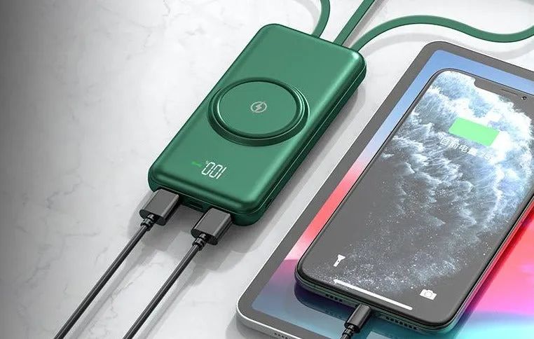 30000Mah Built-in Cable Power Bank W wireless