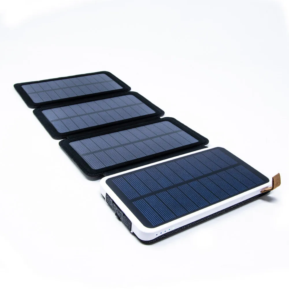 4-Fold Solar Dual-USB Charger 10,000mAH and LED Light Stealth Angel Survival