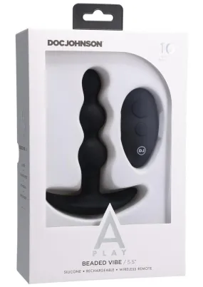 A-Play Shaker Rechargeable Silicone Beaded Anal Plug with Remote Control