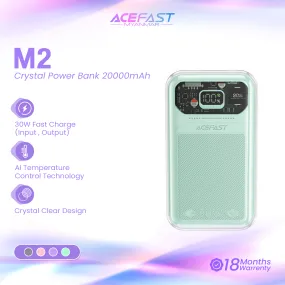 ACEFAST M2 SPARKLING SERIES 30W FAST CHARGING POWER BANK 20000MAH (MOUNTAIN MIST) Power Bank (30W)