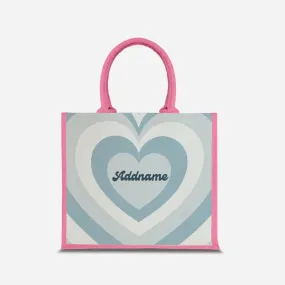 Affection Series Half Lining Jute Bag - Bubbles Light Pink