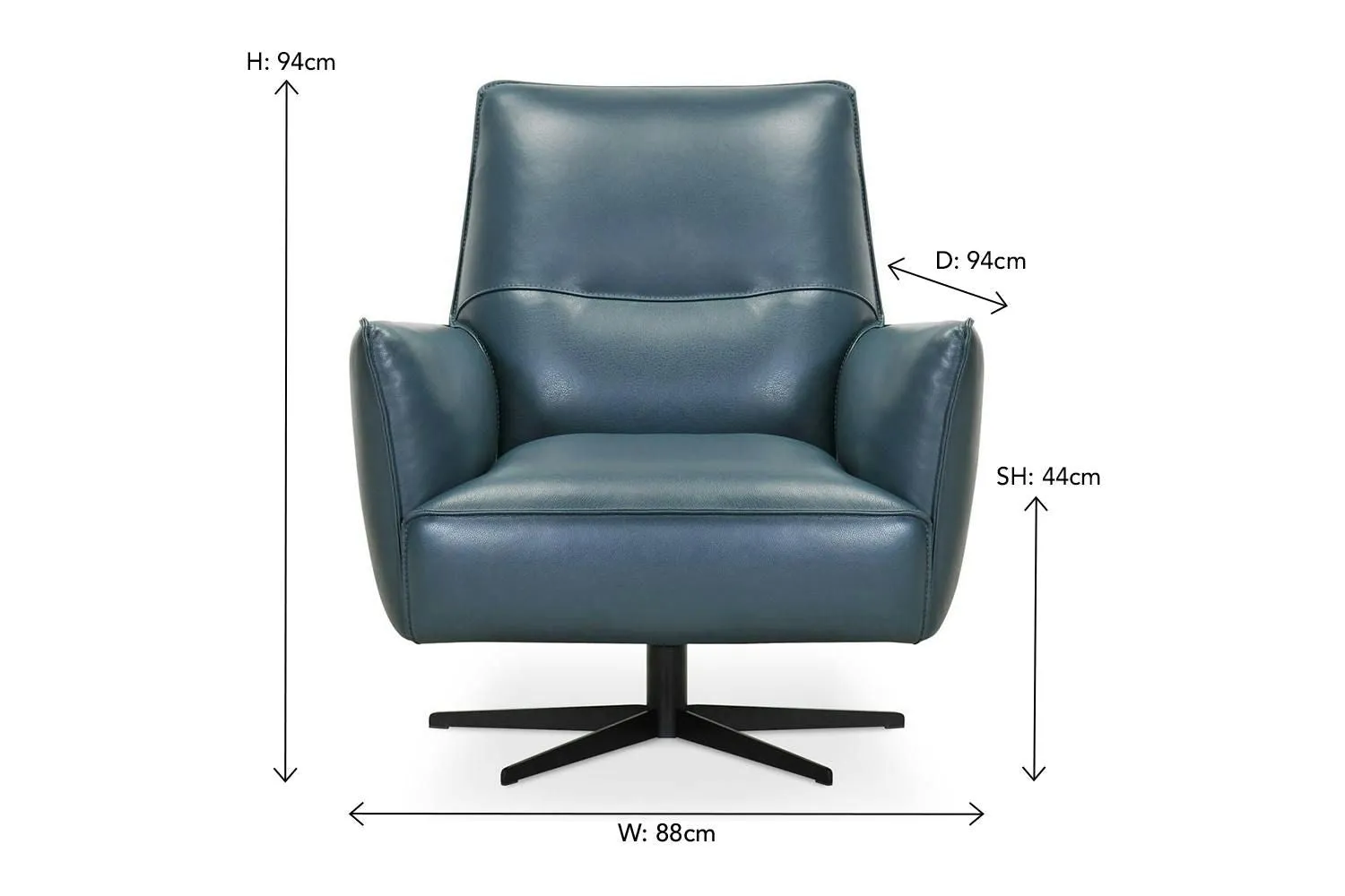 Alice Swivel Leather Armchair