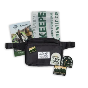 AllTrails × Keep Nature Wild Recycled Fanny Pack Cleanup Kit Bundle - Black