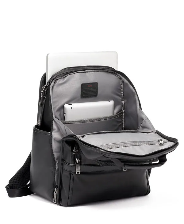 Alpha 3 Compact Laptop Brief Pack Leather - Black