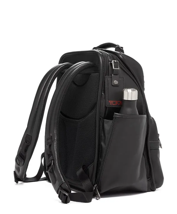 Alpha 3 Compact Laptop Brief Pack Leather - Black