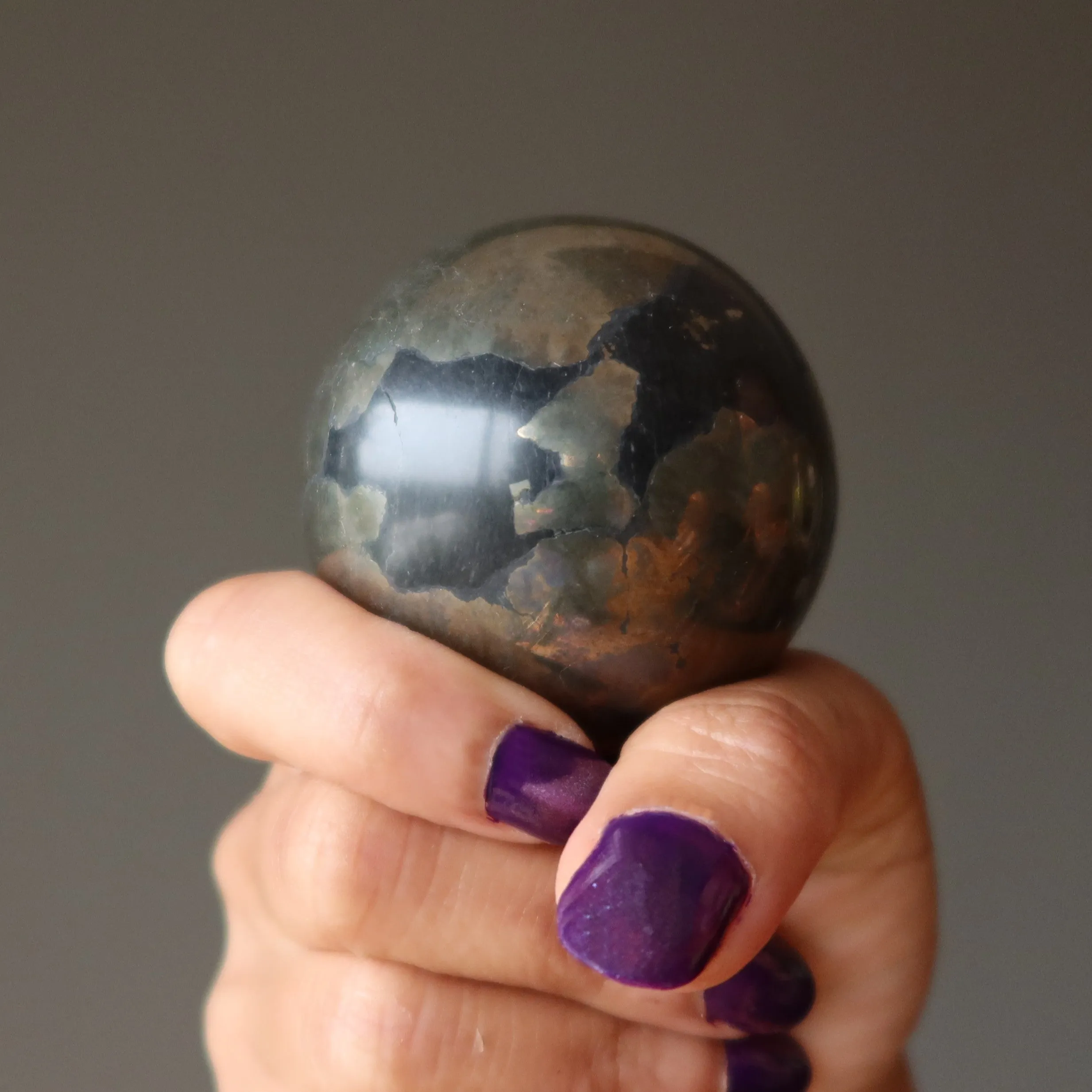 Apache Gold Sphere Protection Chalcopyrite Crystal Ball