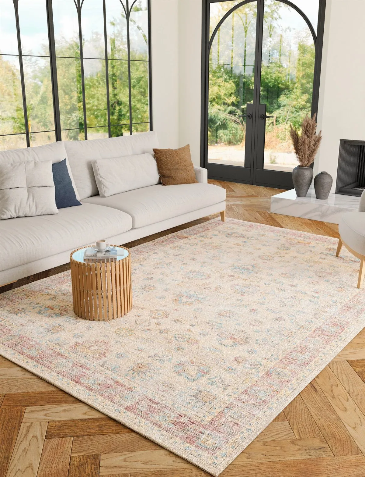 Aria Yellow Rose Lagoon Rug