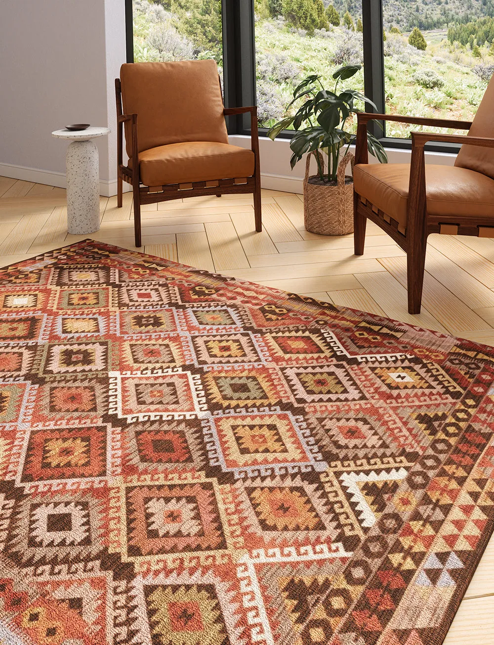 Assania Coral Multi Rug