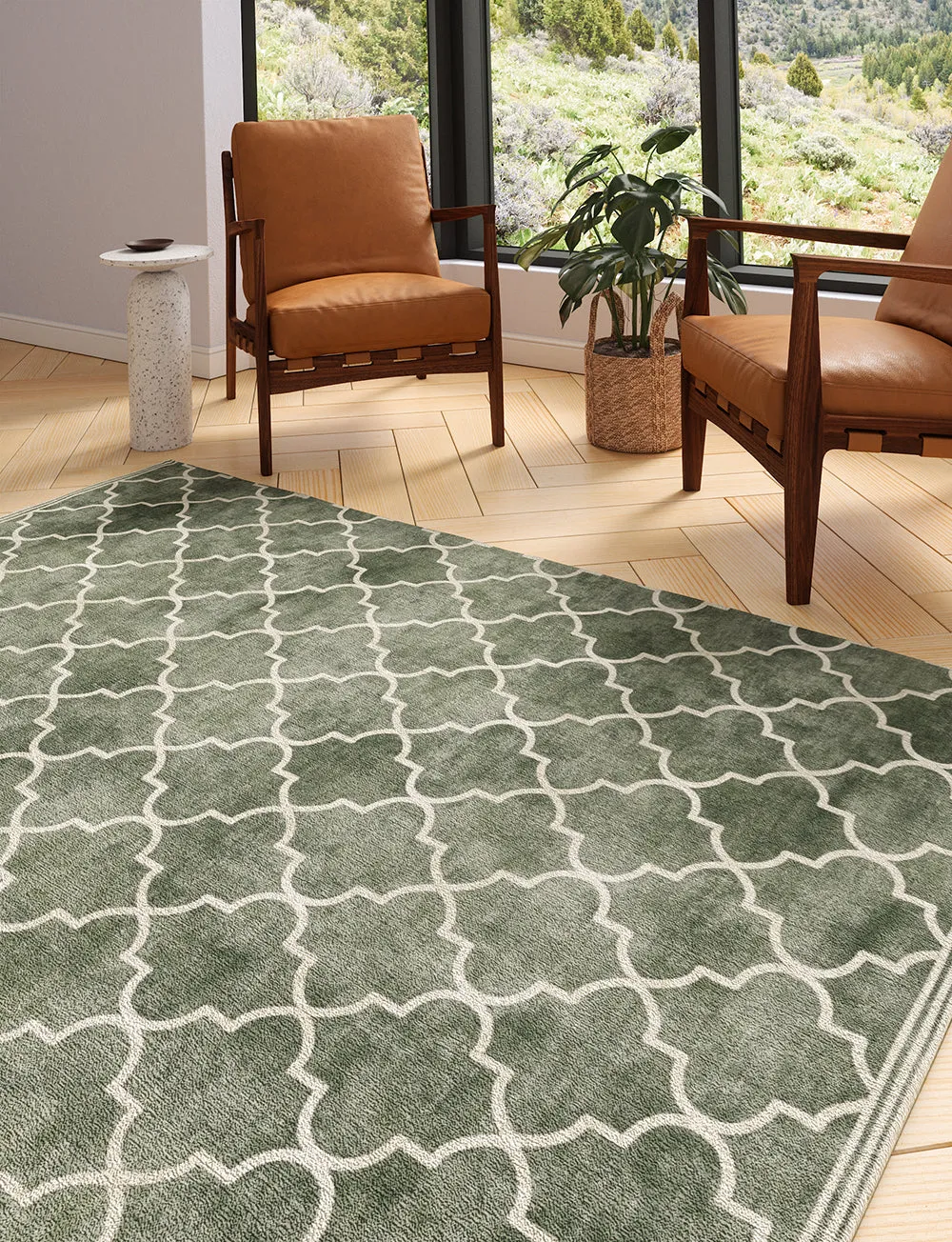 Atlas Ivy Green Rug