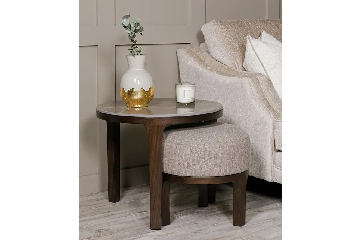 Avenza Footstool | Latte