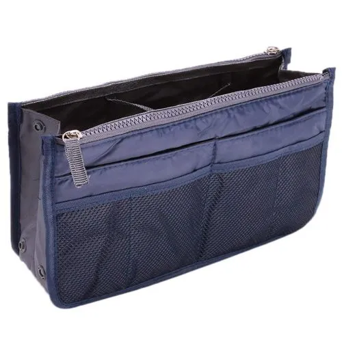 Bag Organiser Insert with 13 Pockets and Zippers