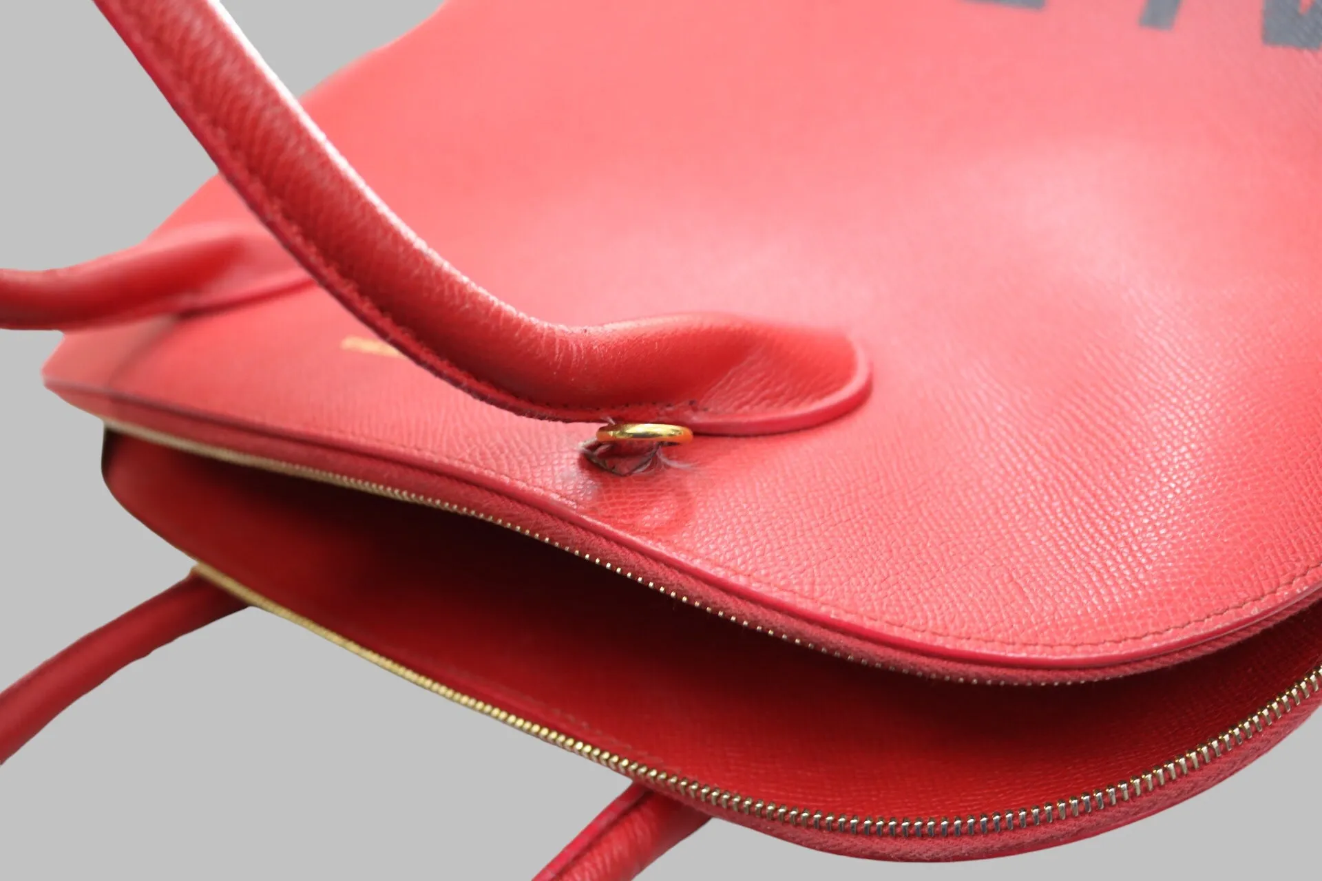 Balenciaga Red Ville Top Handle Crossbody Bag