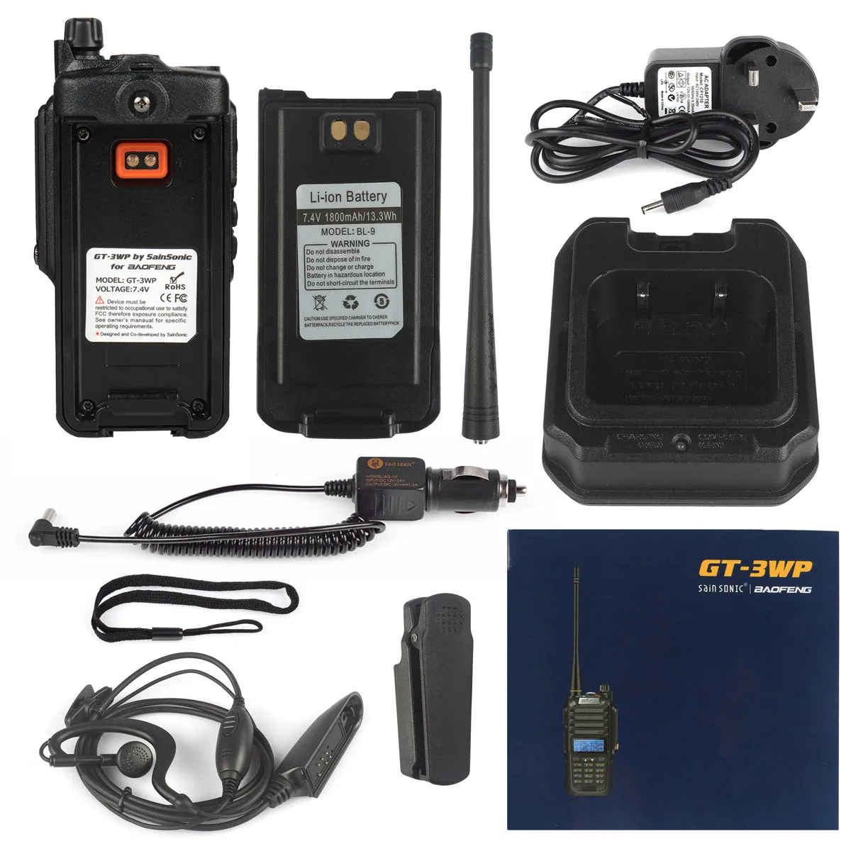 Baofeng GT-3WP Waterproof Two Way Radio   Speaker Mic [DISCONTINUED]