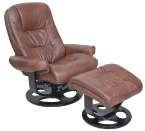 Barcalounger Jacque Leather Pedestal Recliner