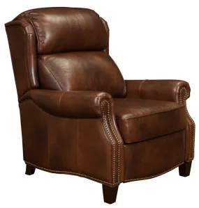 Barcalounger Meade Small Scale Wing Back Leather Recliner