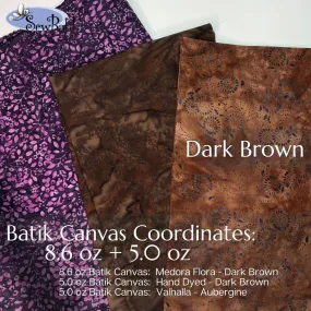 Batik Canvas Coordinate Pack - Dark Brown/Aubergine