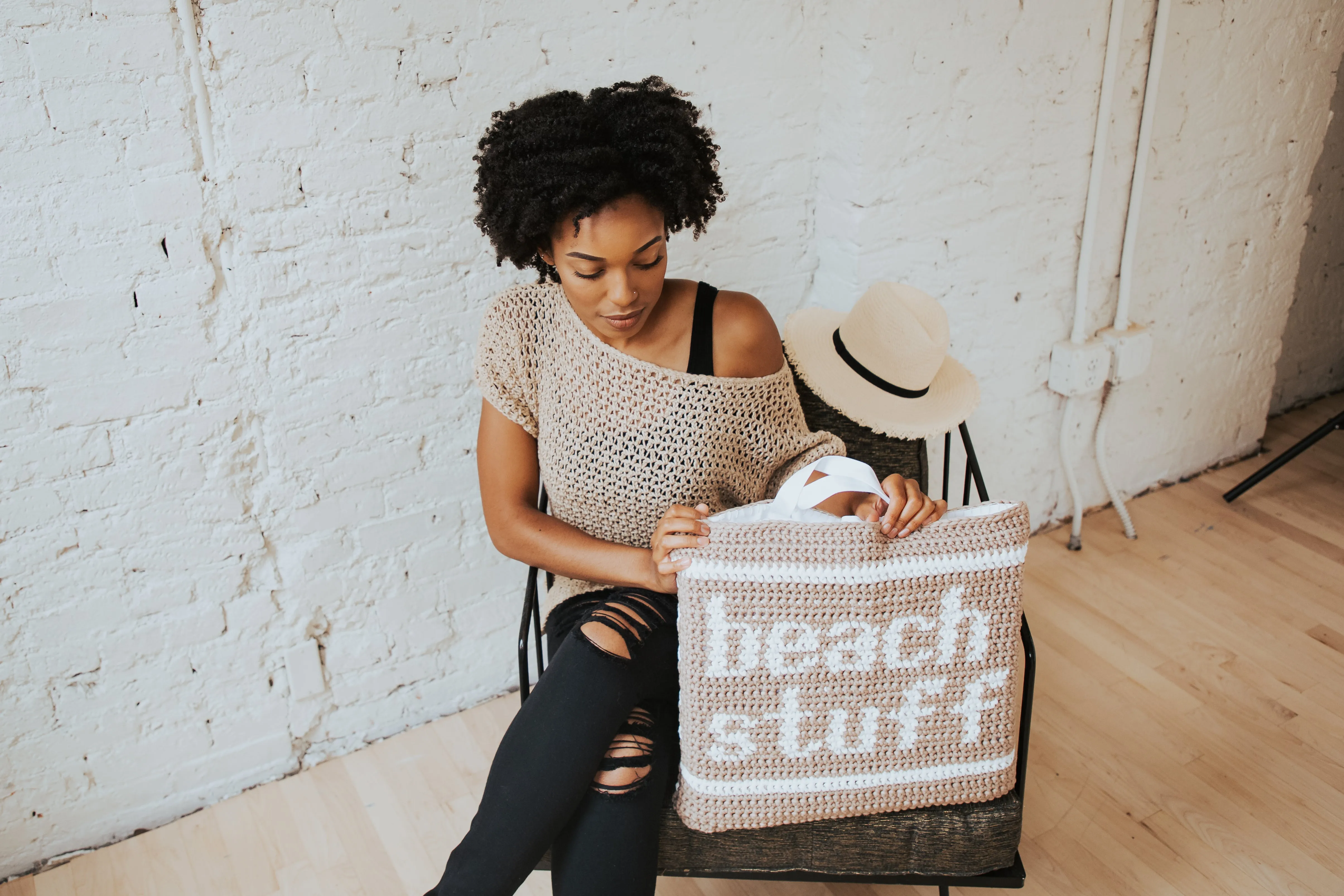 Beach Stuff Tote // Crochet PDF Pattern