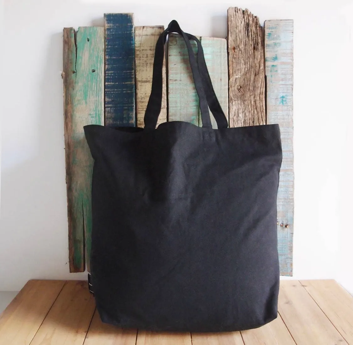 Black Canvas Tote Bag