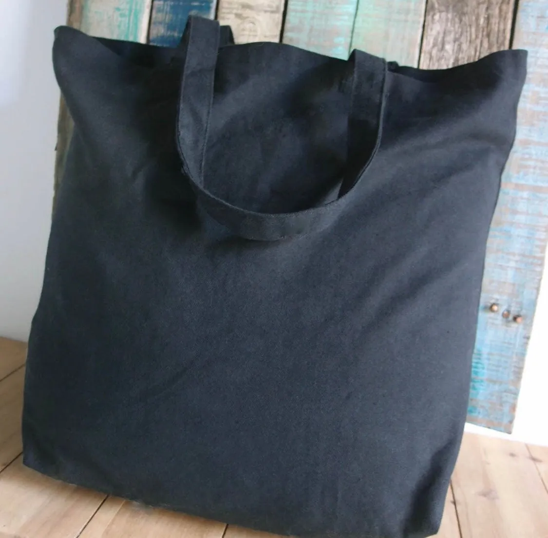 Black Canvas Tote Bag