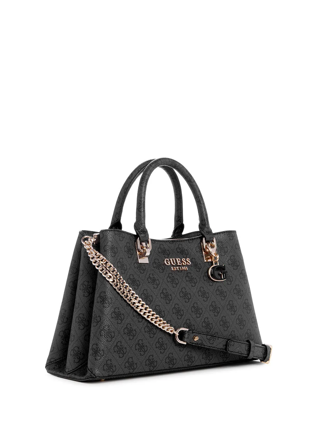 Black Logo Eliette Girlfriend Satchel Bag