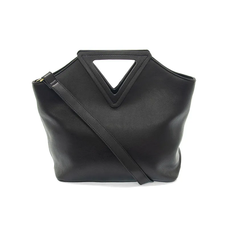 Black Sophie Triangle Handle Bag