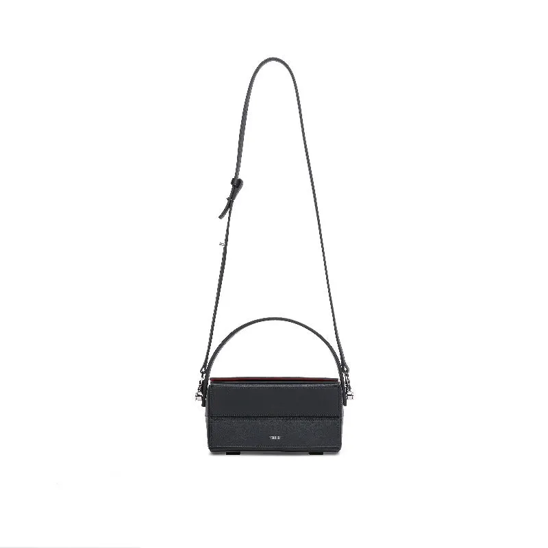 Block Mini Foldable Shoulder Bag - Black