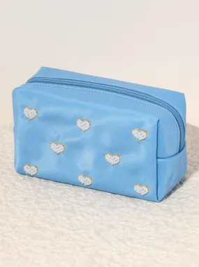 Blue  Hearts Pouch