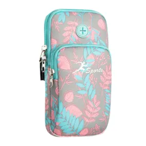 BO28 Enlarged Running Mobile Phone Arm Bag Outdoor Wrist Bag(Cyan)