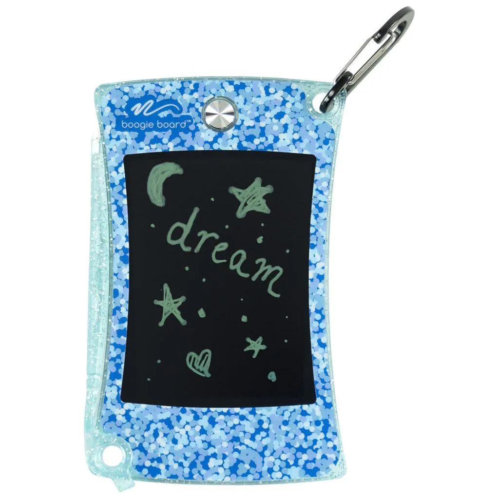 Boogie Board Jot Pocket with Clip Shimmer Collection Blue