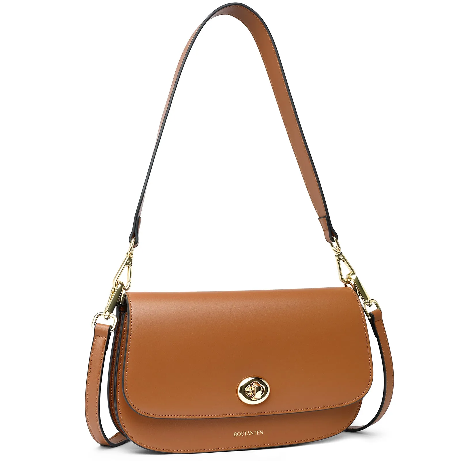 BOSTANTEN Small Crossbody Bag for Women Leather Top-handle Handbag Designer Shouldr Purse