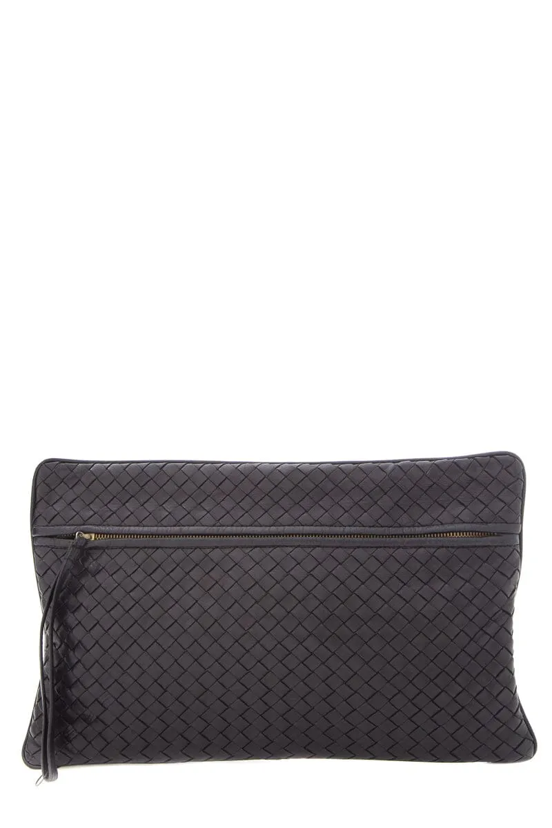 Bottega Veneta Black Intrecciato Clutch