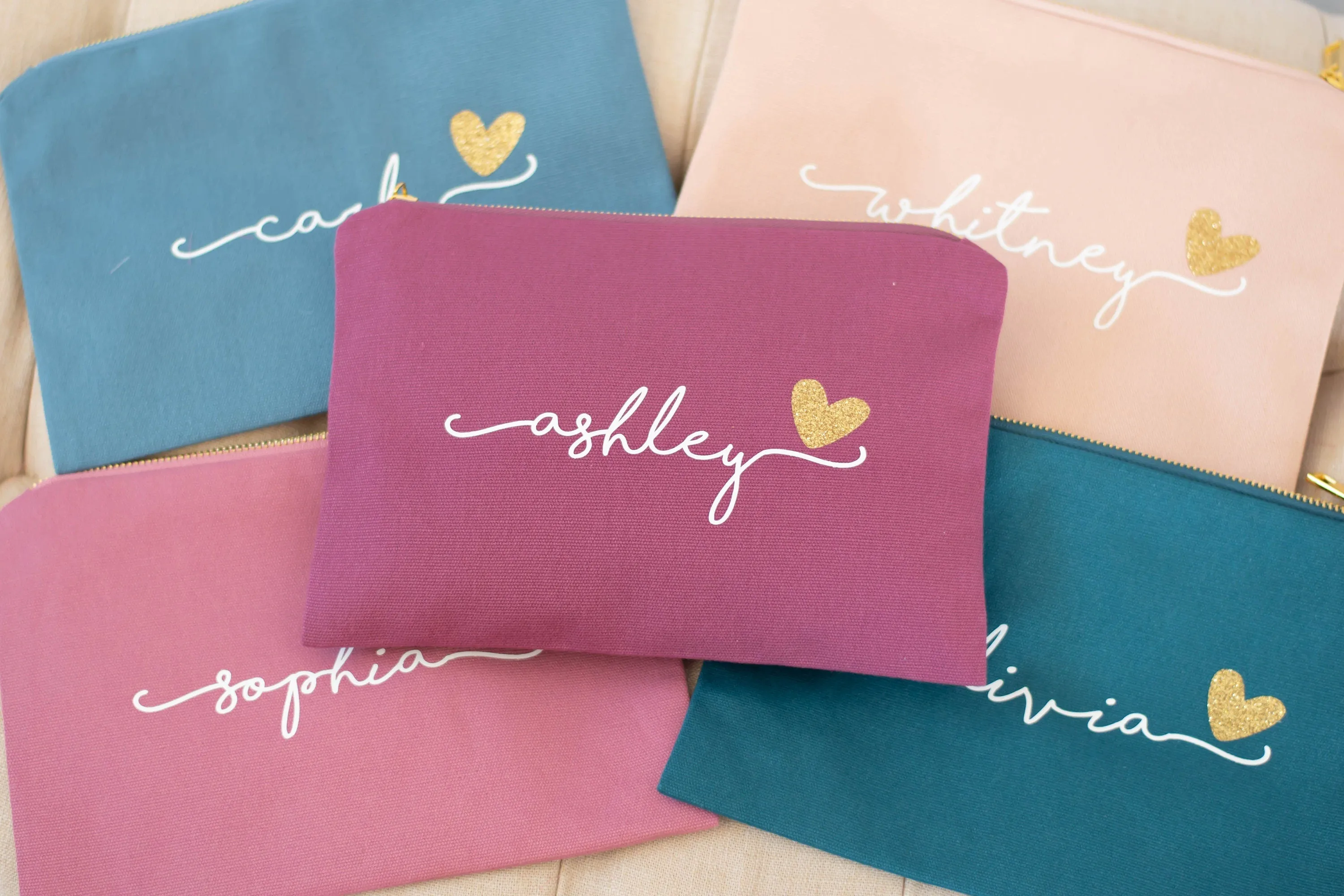 Bridesmaid Makeup Bags | Small Travel Cosmetic Bag