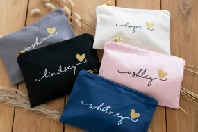 Bridesmaid Makeup Bags | Small Travel Cosmetic Bag