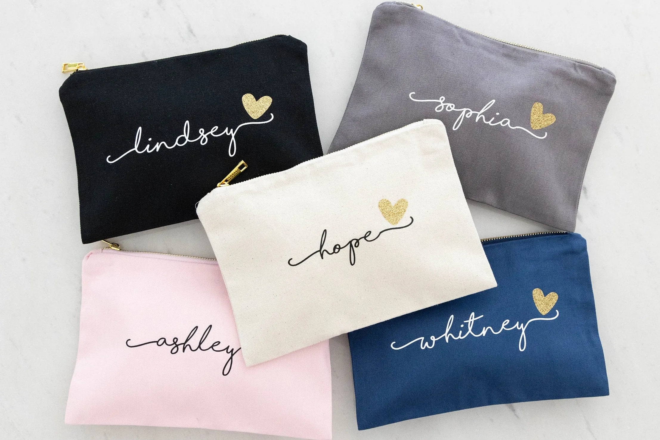 Bridesmaid Makeup Bags | Small Travel Cosmetic Bag