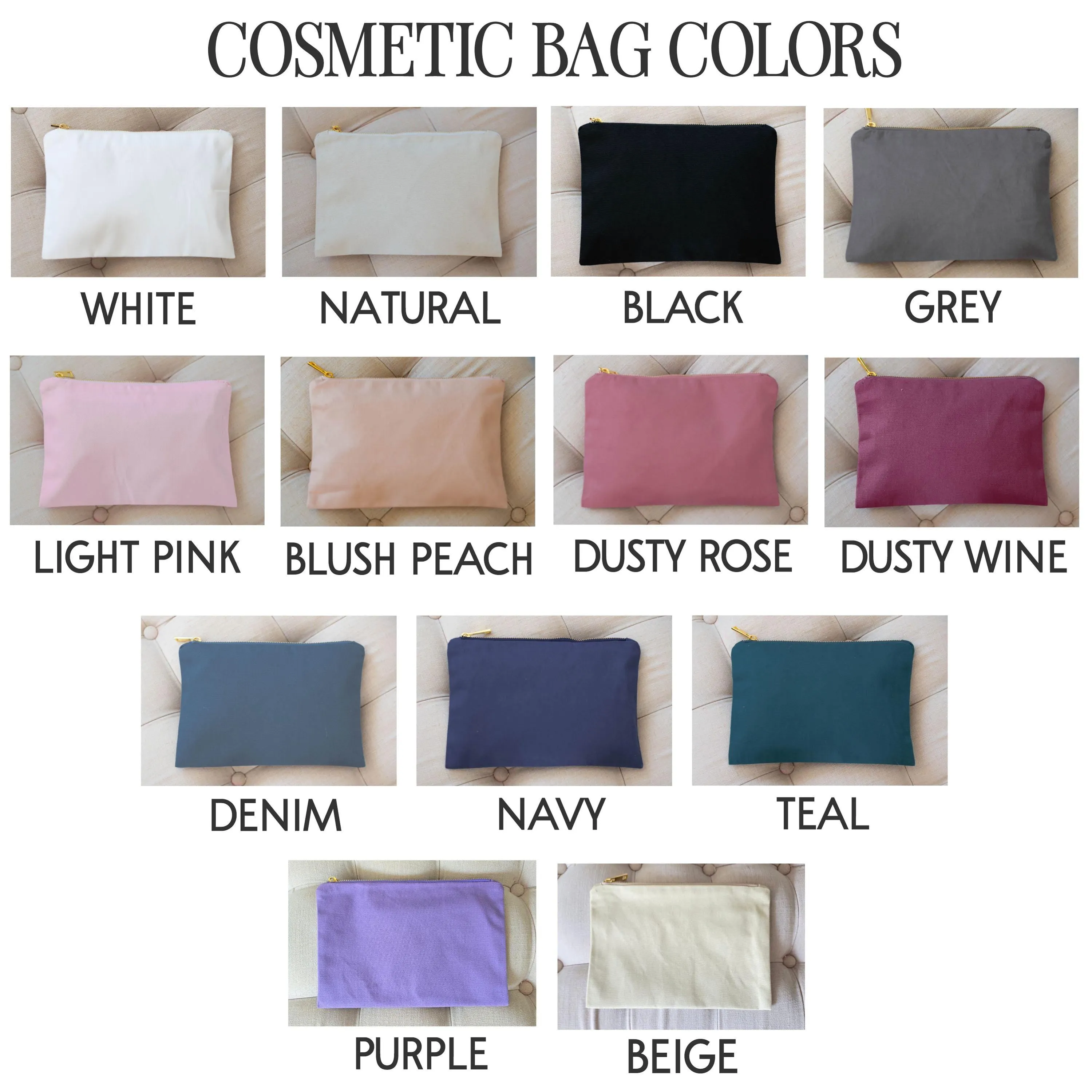 Bridesmaid Makeup Bags | Small Travel Cosmetic Bag