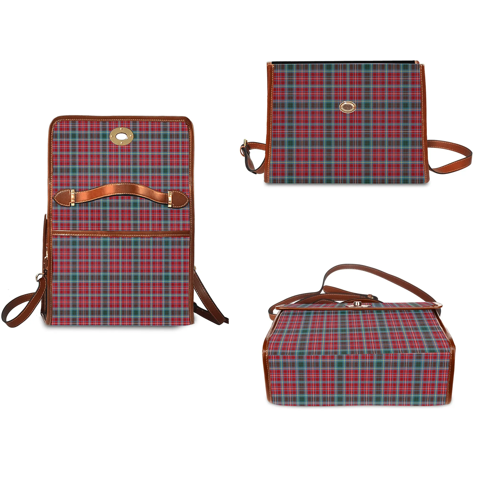 British Columbia Province Canada Tartan Waterproof Canvas Bag