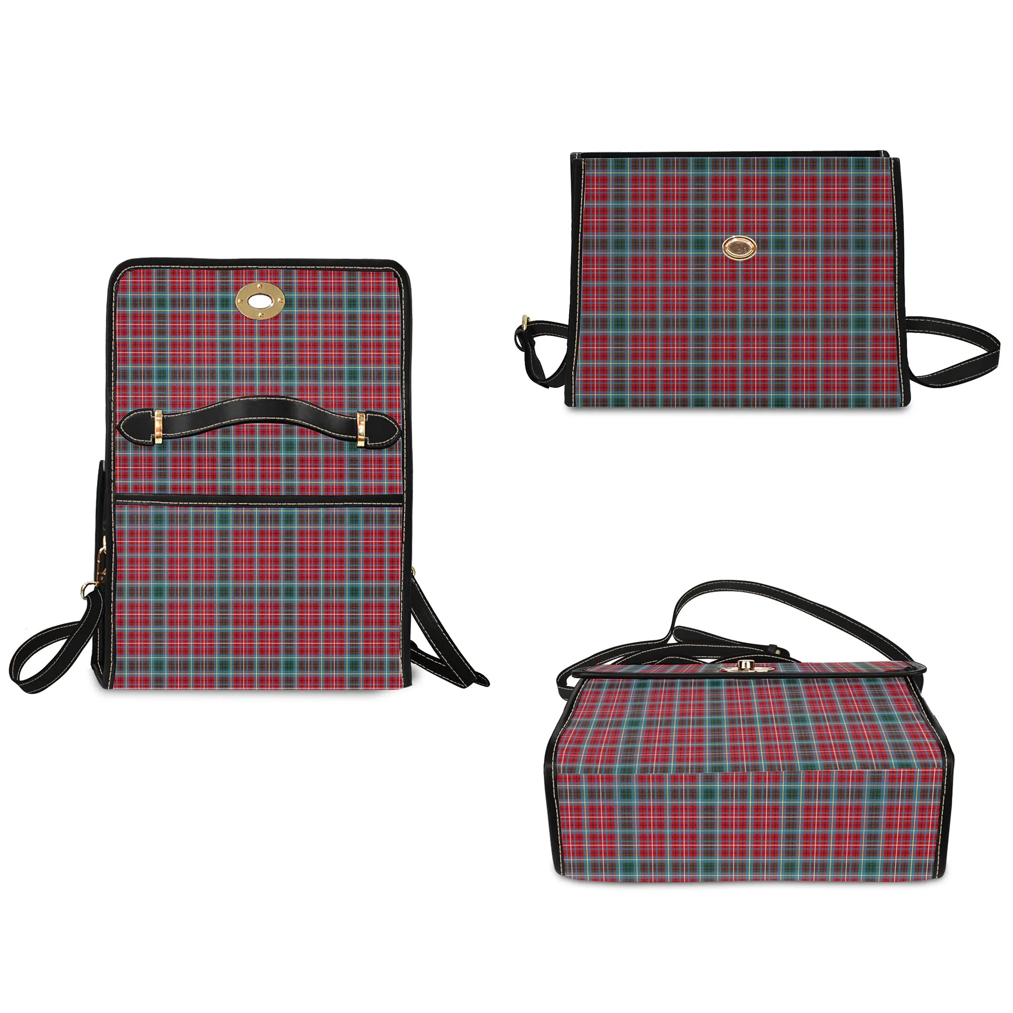 British Columbia Province Canada Tartan Waterproof Canvas Bag