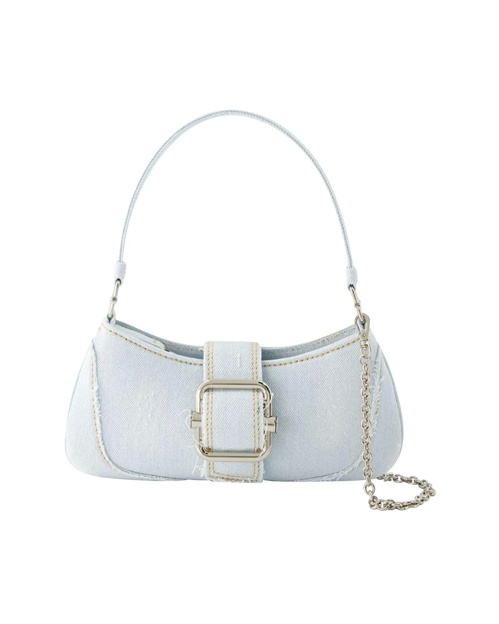 Brocle Small Shoulder Bag - Cotton - Magnetic Clasp - Ice Denim