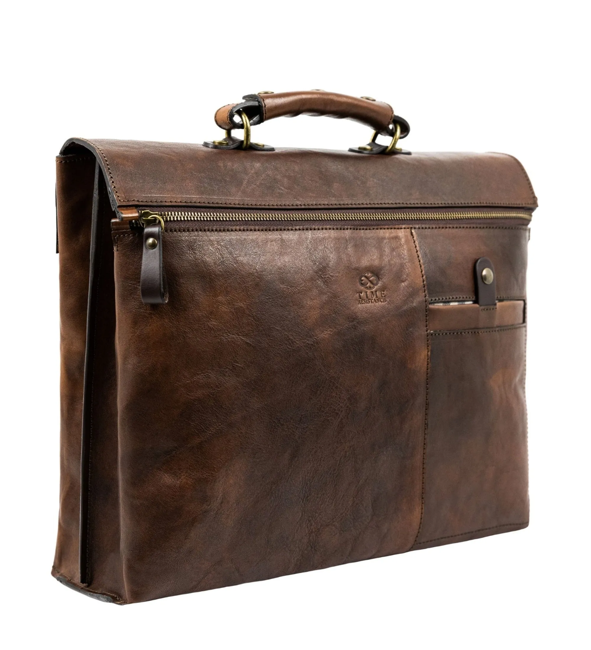 Brown Leather Briefcase Laptop Bag - From Here to Eternity