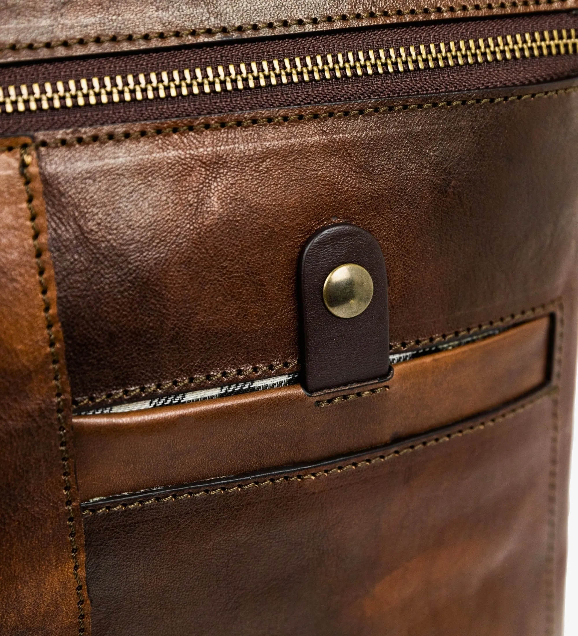 Brown Leather Briefcase Laptop Bag - From Here to Eternity