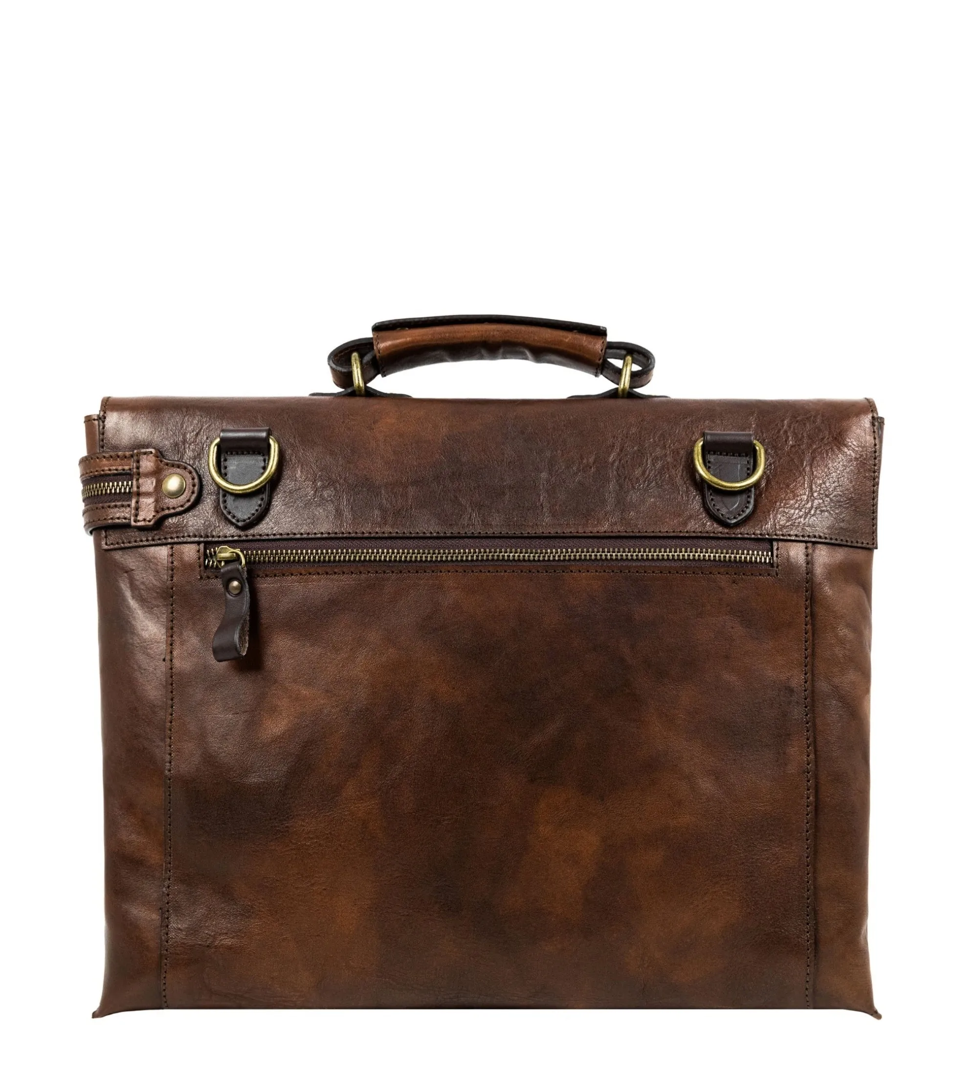 Brown Leather Briefcase Laptop Bag - From Here to Eternity