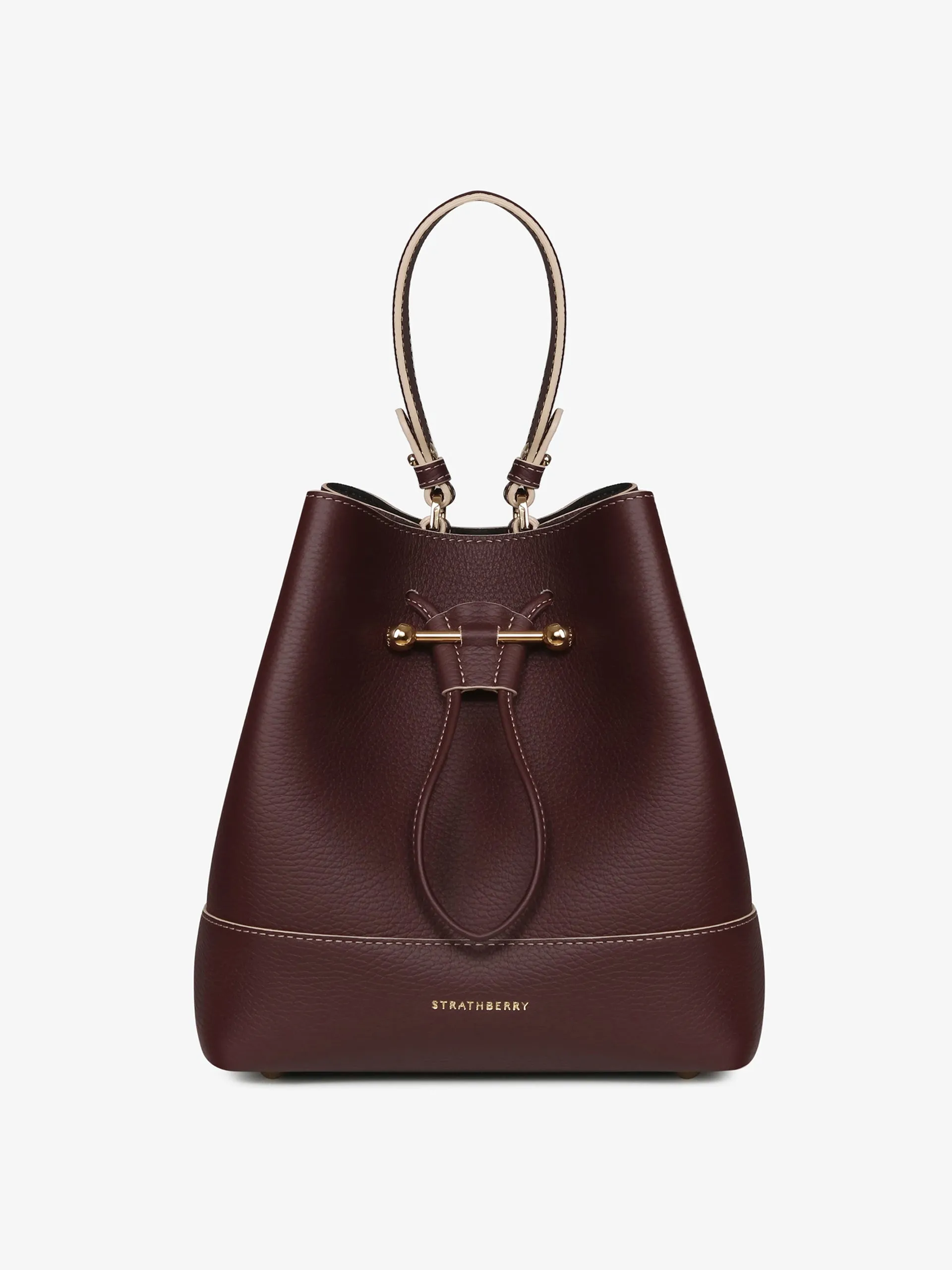 Burgundy Lana Osette Midi top handle bag