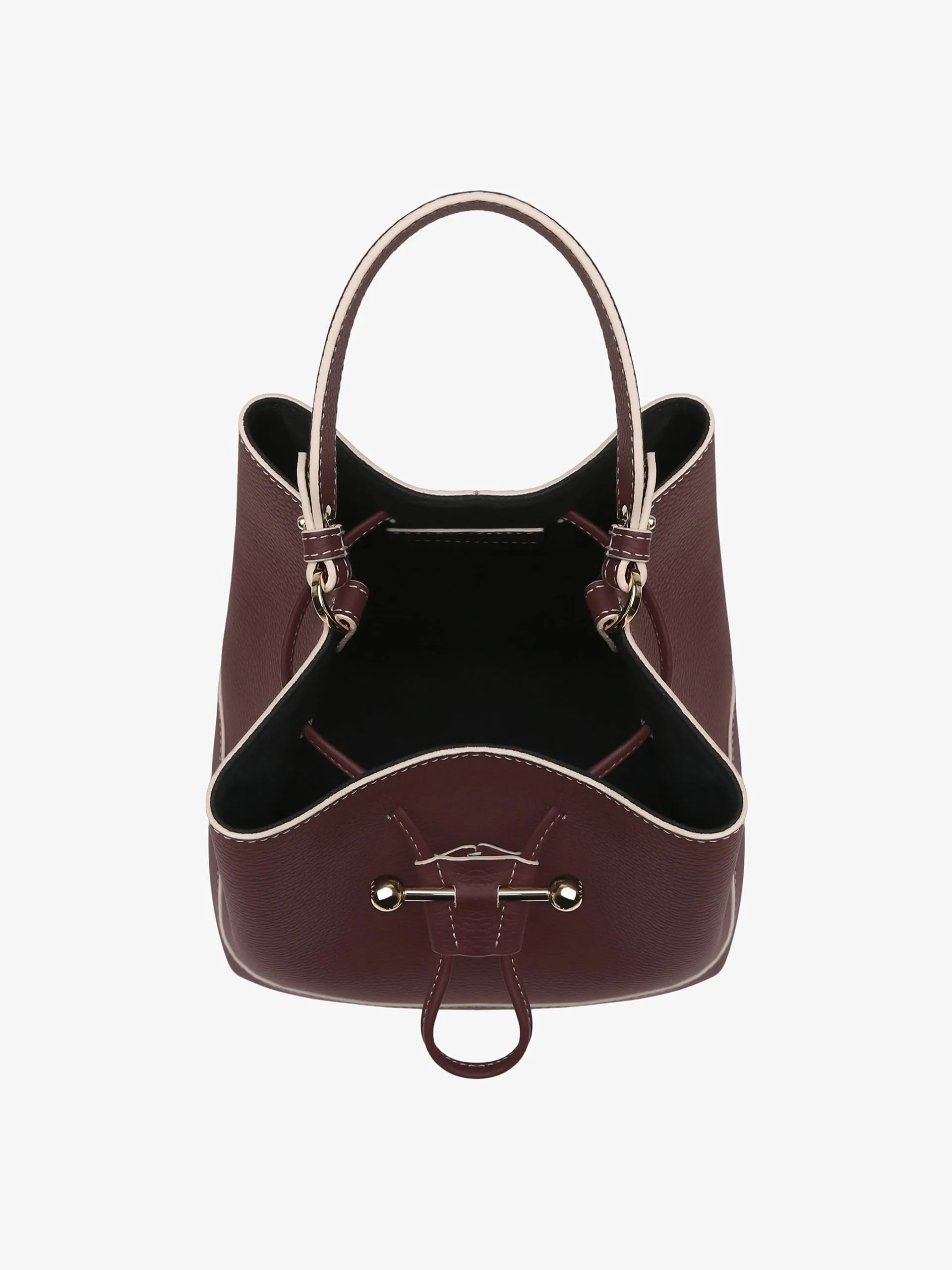 Burgundy Lana Osette Midi top handle bag